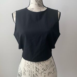 Zara Sleeveless Cut-Out Belted Crop Top